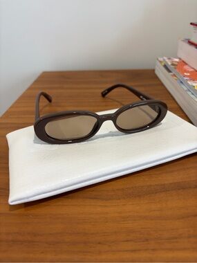 Le Specs Brown Oval Sunglasses for Women